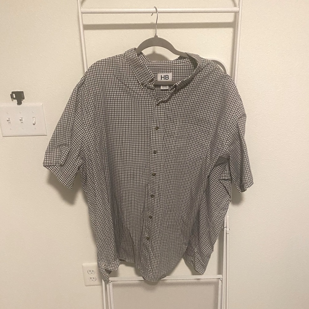 Harbor Bay Button Down short sleeve Shirt Plaid